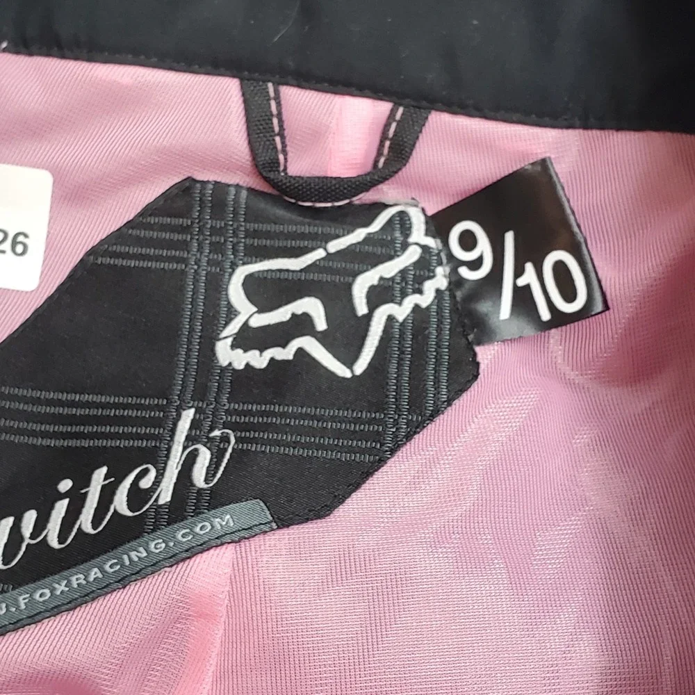 Fox Racing Women Pants 9/10 Black Leather Polyester Switch Motocross Dirt Bike